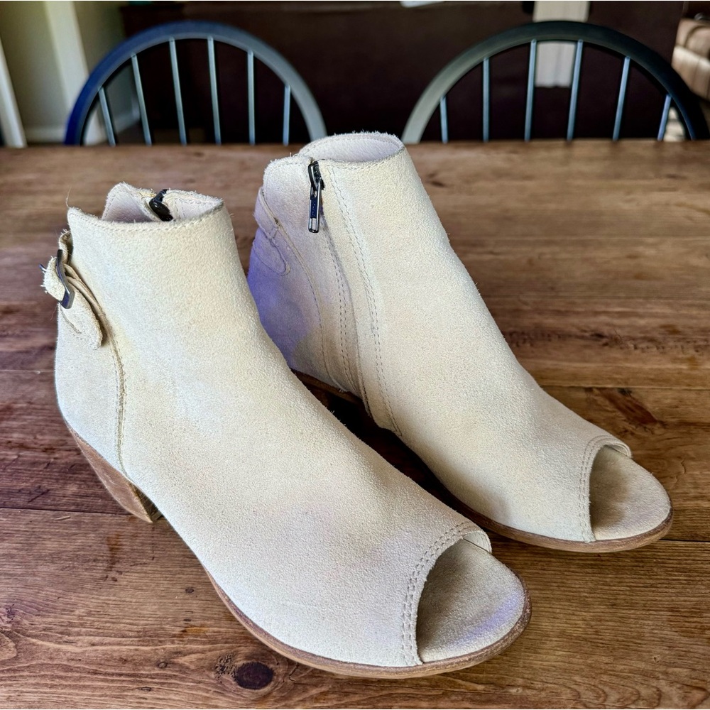 Matisse Suede Peep Toe Bootie